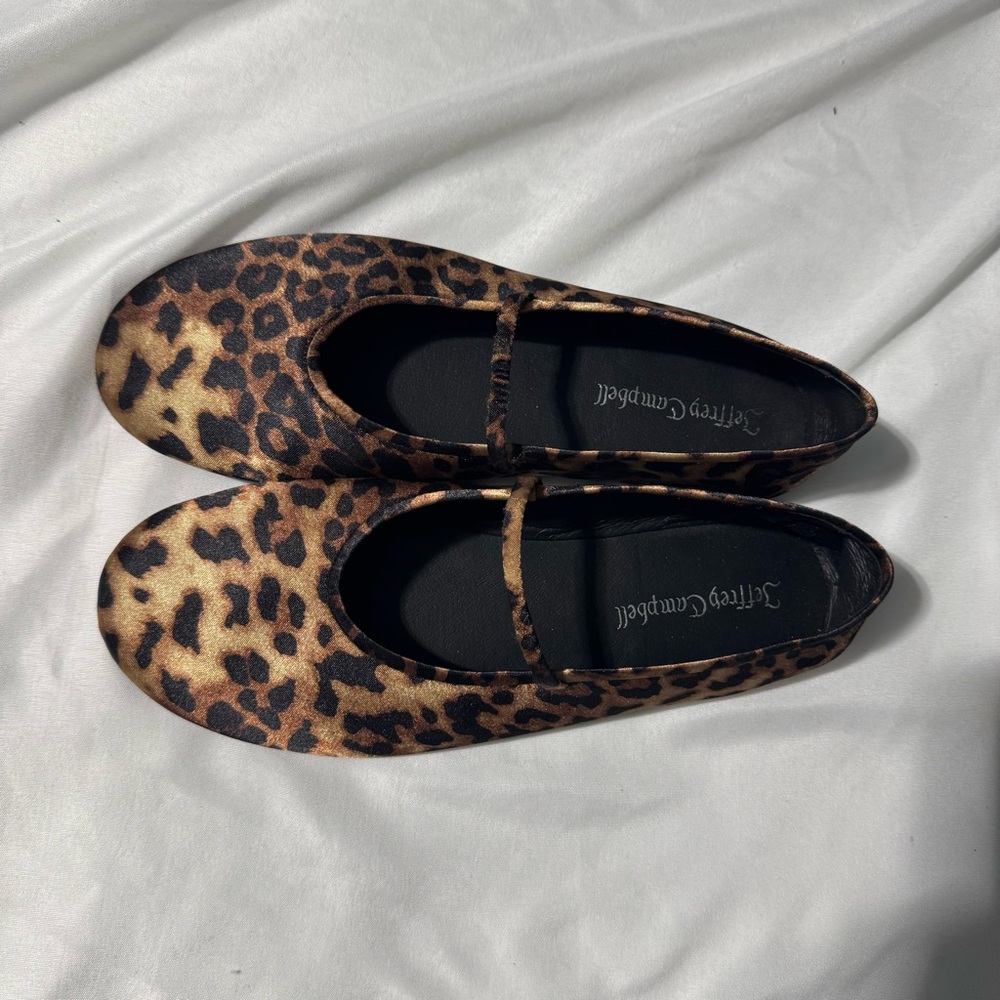 JEFFERY CAMPBELL Dancerina Leopard Print Flats Size: 8 | New Without Tags